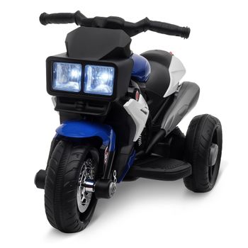 HOMCOM Moto Eléctrica Infantil con 3 Ruedas para +3 Años Triciclo Batería 6V con Luces Música Neumáticos Anchos Velocidad 3 km/h Azul   Aosom España