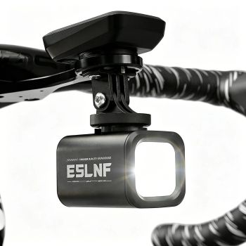 ESLNF Luz de bicicleta Eléctrico Timbre remoto 800 lúmenes montable 2400mAh Recargable a prueba de agua Cabeza de luz pa