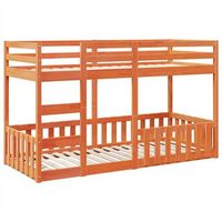 cama para adulto  cama individual  litera de madera maciza de pino marron cera 90x200 cm
