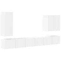 conjunto de mueble para tv de pared montaje en la pared 6 uds  mueble de salon  gabinete de tv