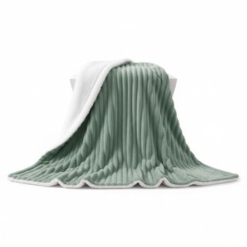 C.A | Manta Sherpa Reversible | Franela y Polar | Sofá y Cama | Suave, Cálida para Invierno