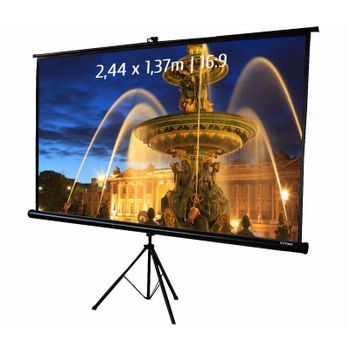Kimex Pantalla de Proyección con Trípode 2.44x1.37m Formato 16:9