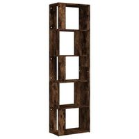 estanteria  libreria  armario de libros de madera contrachapada roble ahumado 45x24x160 cm
