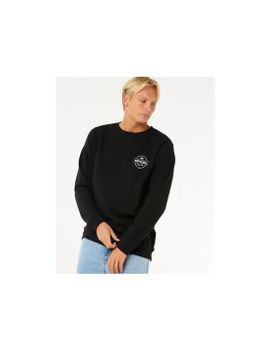 Sudadera Rip Curl Stapler Crew Hombre Negro