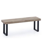 banco asiento 120 cm en roble honey y patas metal negro