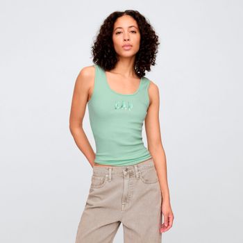 GAP Camiseta sin mangas de canalé con logo 585421-826