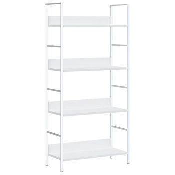 Estantería 4 Niveles Madera Ingeniería Blanco 60x27,6x124,5 Cm Vidaxl
