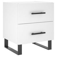 mesita de noche mesilla de noche - madera de ingenieria blanco 40x35x475 cm mc8127