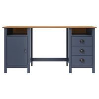 mesa de escritorio   escritorio de despacho  escritorio hill range madera de pino gris 150x50x74 cm