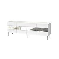 mueble tv leon blanco plata