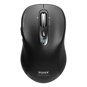 Ratón Port Designs 900720 Bluetooth 3200 DPI Negro Recargable Multidispositivo