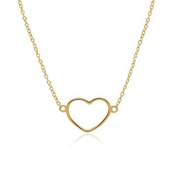 Cadena corazón de plata 925 dorada