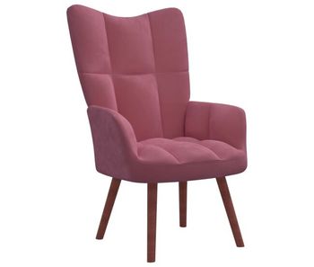 Vidaxl sillón de relax de terciopelo rosa