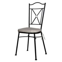 silla forja negra eme mobiliario con cojin disponible silla apilable