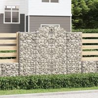 cestas de gaviones 2 piezas  gavion para piedras  gavion decorativo forma de arco hierro 200x50x160180 cm cfw907880