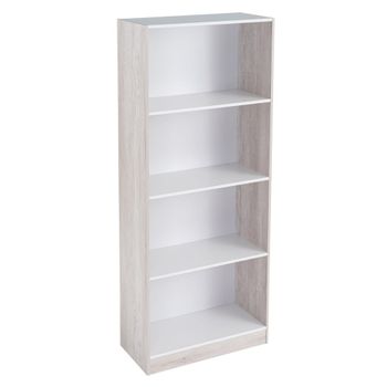 Librería de 3 estantes blanca de 60x147cm