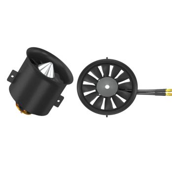 Conjunto de ventilador de motor sin escobillas QX-Motor de 70 mm y 12 palas con unidad EDF de conducto para avión RC a r