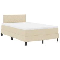 cama tapizada 193x123x88 cm  - crema