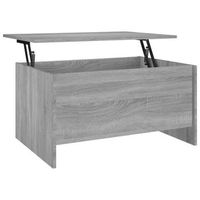 mesa de centro 80x555x415 cm madera - gris