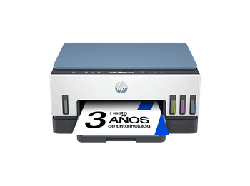 Impresora multifunción - HP Smart Tank 7006, Color, Impresión automática doble cara, Wi-Fi, Azul