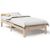 cama individual  cama para adultos  estructura de cama sin colchon madera maciza de pino 90x200 cm