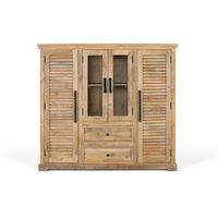 alacena fabricada en madera maciza de mango con dos puertas centrales