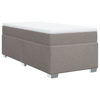 Cama Tapizada 200x90x46 Cm Tejido - Taupe