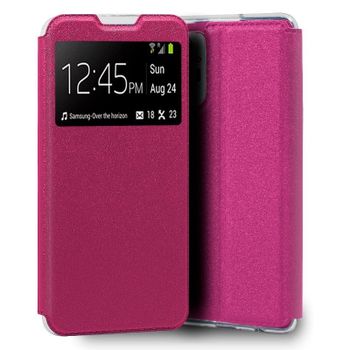 Cool Funda Flip Cover Liso Rosa para Xiaomi Redmi Note 10 Pro