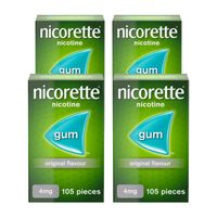 nicorette original gum 4mg - 105 pieces - 4 pack