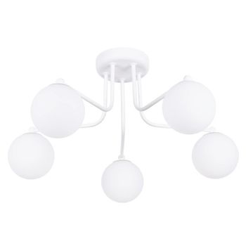 Lámpara cumo blanco, 5 luces