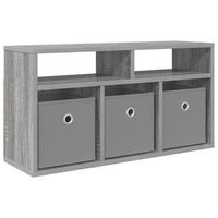 mueble bajo con cajon gris sonoma 72 x 225 x 38 cm vidaxl