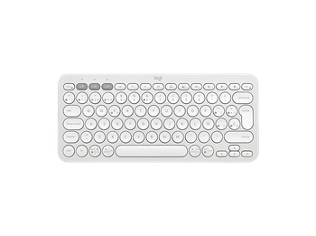 Teclado inalámbrico - Logitech K380S, Bluetooth-USB, Multidispositivo, Multisistema, Teclas programables, de accesos directos, Blanco