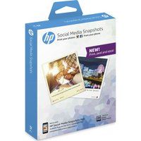 hp social media snapshots removable sticky 100 x 130 mm photo paper - 25 sheets