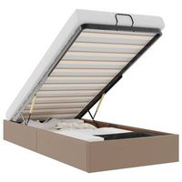 cama individual  cama para adultos  estructura cama otomana sin colchon cappucino cuero sintetico