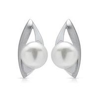 pendientes de plata 925 con perla autentica
