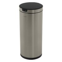 cubo de basura con sensor de movimiento 40l de acero plateado