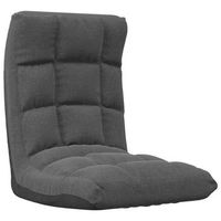 silla de suelo plegable de tela gris oscuro