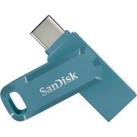 unidad flash usb sandisk ultra dual drive go 64 gb usb type-a y type-c azul