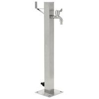 columna de agua de jardin acero inoxidable cuadrada 65 cm vidaxl