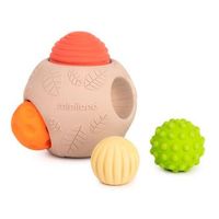 miniland - pelota sensorial grande de caucho natur
