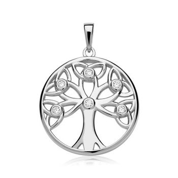 Colgante árbol de la vida plata 925 circonitas