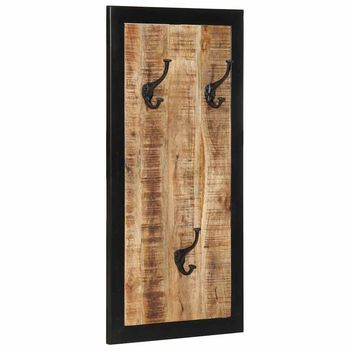 Perchero Madera Maciza De Mango Rugosa 40x2x80 Cm Vidaxl