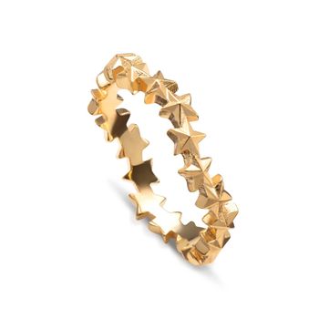 Gold Plated Star Cluster Stacking Ring
