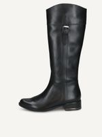 caprice boots black made of leather with block heel size 41