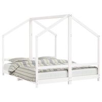 estructura de cama para ninos madera pino blanco 2x80x200 cm vidaxl