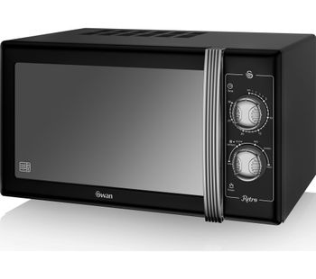 SWAN Retro SM22070BN Solo Microwave - Black, Black