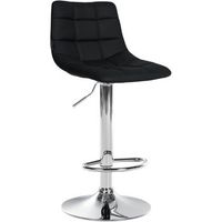 taburete de bar jerry en piel sintetico simil cuero negro 465x43x87 cm clp