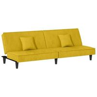 sofa cama de terciopelo amarillo vidaxl