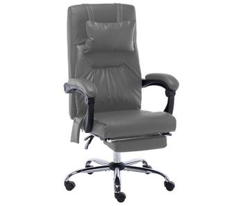 Silla de oficina ammia función masaje reclinable antracita 112-121x60x64 cm