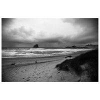 cuadro lienzo - arena y nubes en la costa - 60x90cm